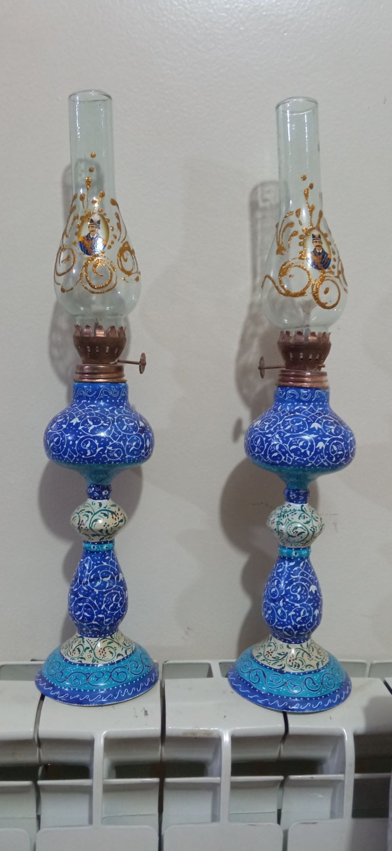 چراغ مینا کاری شده مس 